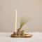 Hello Honey® Brown Stoneware Vases & Candle Holder on Tray